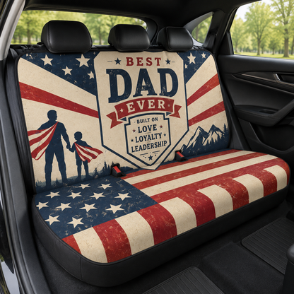Personalized Best Dad Car Rear Seat Cover, Custom Back Seat Protector For Dad, Gift For Dad TOM99