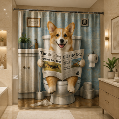 Custom Photo Dog Shower Curtain | Gift For Dog Lovers
