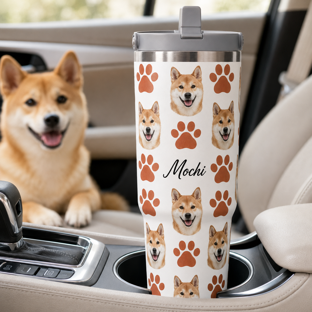 Custom Photo Dog 30oz Tumbler | Gift For Dog Lovers | Pet Lover Gifts TOM99