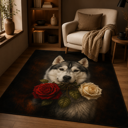 Custom Photo Dog Area Rug | Gift For Dog Lovers