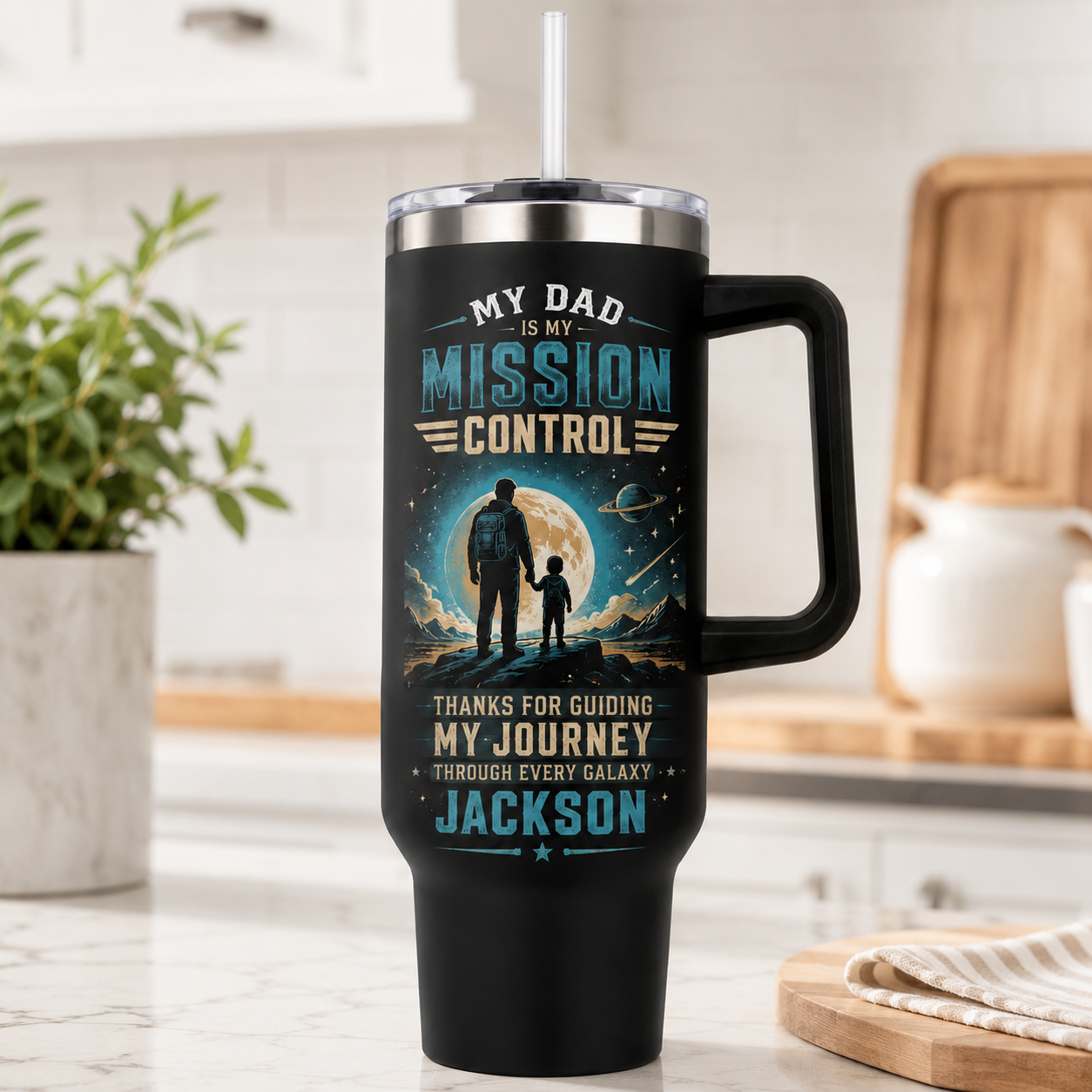 Custom My Dad 40oz Tumbler, Personalized Dad Tumbler, Father’s Day Gift TOM99
