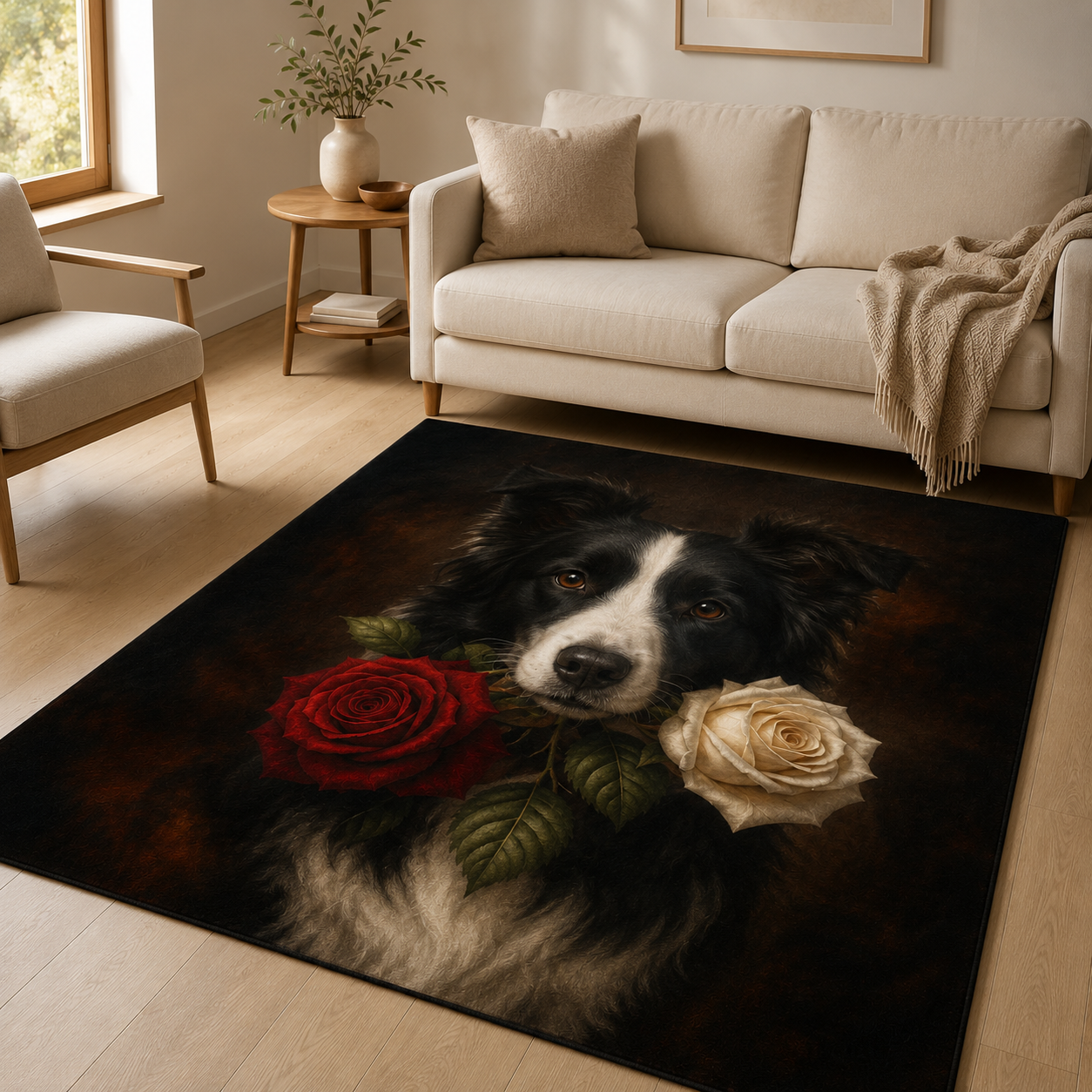 Custom Photo Dog Area Rug | Gift For Dog Lovers