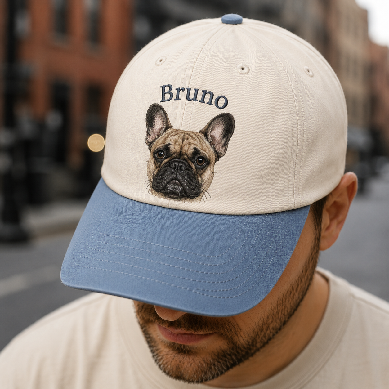 Custom Dog Face Embroidered Hat, Custom Embroidered Pet Portrait Hat | Gift For Dog Lover Pa99
