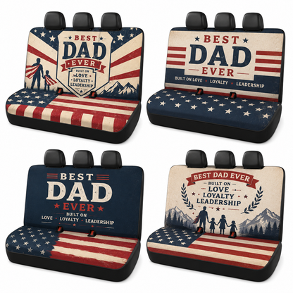 Personalized Best Dad Car Rear Seat Cover, Custom Back Seat Protector For Dad, Gift For Dad TOM99