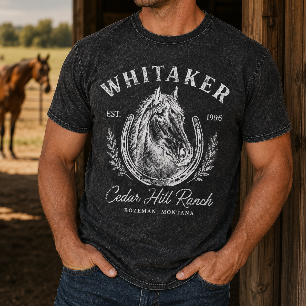 Custom Photo My Horse Wash T-Shirt | Personalized Horse Lover Shirt | Gift For Horse Lovers TOM99