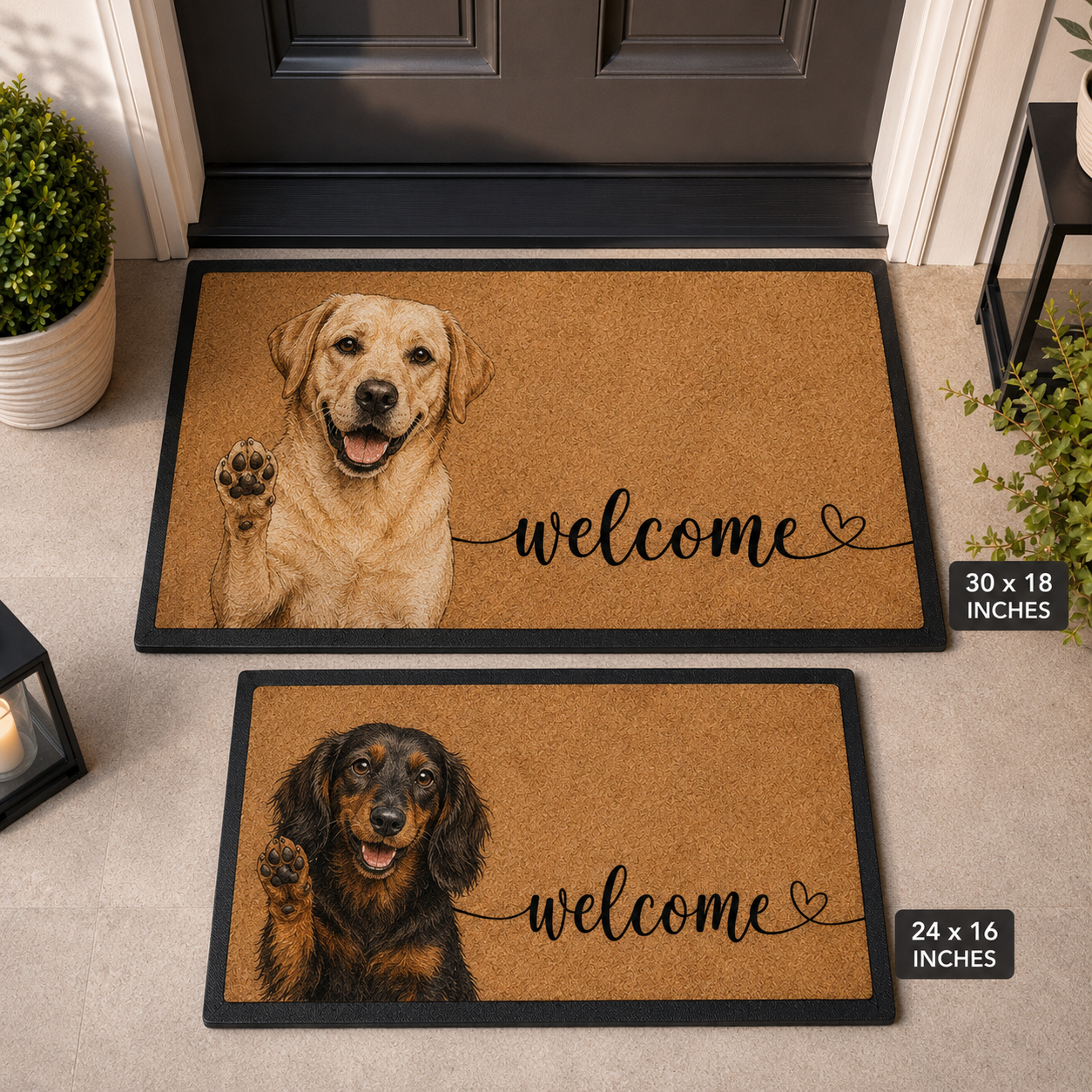 Custom Photo Dog Doormat | Photo Pet Doormat | Gift For Dog Lovers