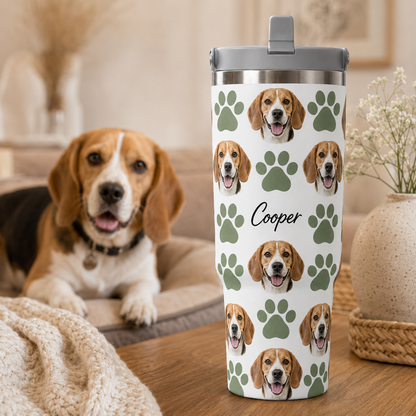 Custom Photo Dog 30oz Tumbler | Gift For Dog Lovers | Pet Lover Gifts TOM99
