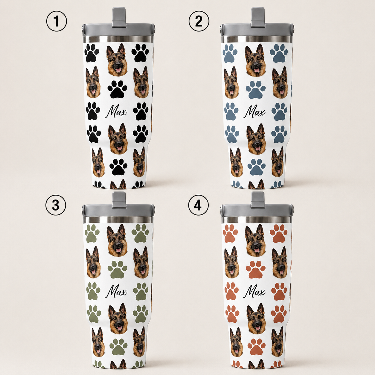 Custom Photo Dog 30oz Tumbler | Gift For Dog Lovers | Pet Lover Gifts TOM99