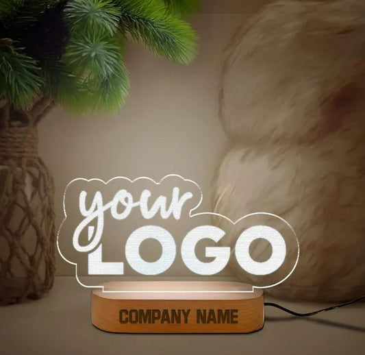 Custom Logo Night Light | Custom Logo Led Light | Business Brand Logo Table Light