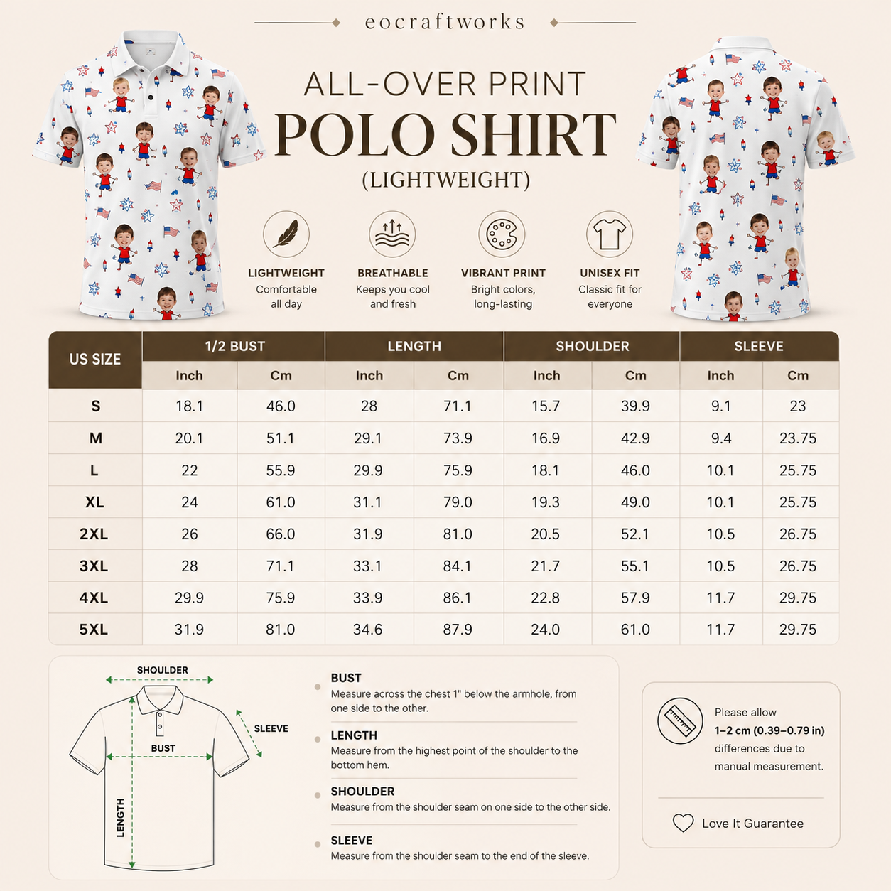 Custom Photo Dad Polo Shirt, Personalized Polo Shirt For Husband Dad Grandfather