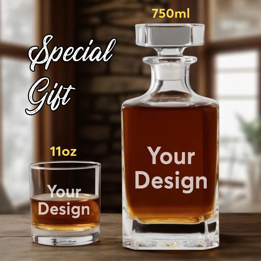 Stars, Stripes & Equal Rights Whiskey Decanter Set – 4th of July Gift THUC99DI03