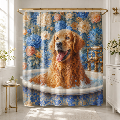 Custom Photo Dog Shower Curtain | Gift For Dog Lovers