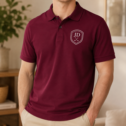 Custom Photo Dad Golf Lover Polo Shirt, Personalized Polo Shirt For Husband Dad Grandfather TOM99