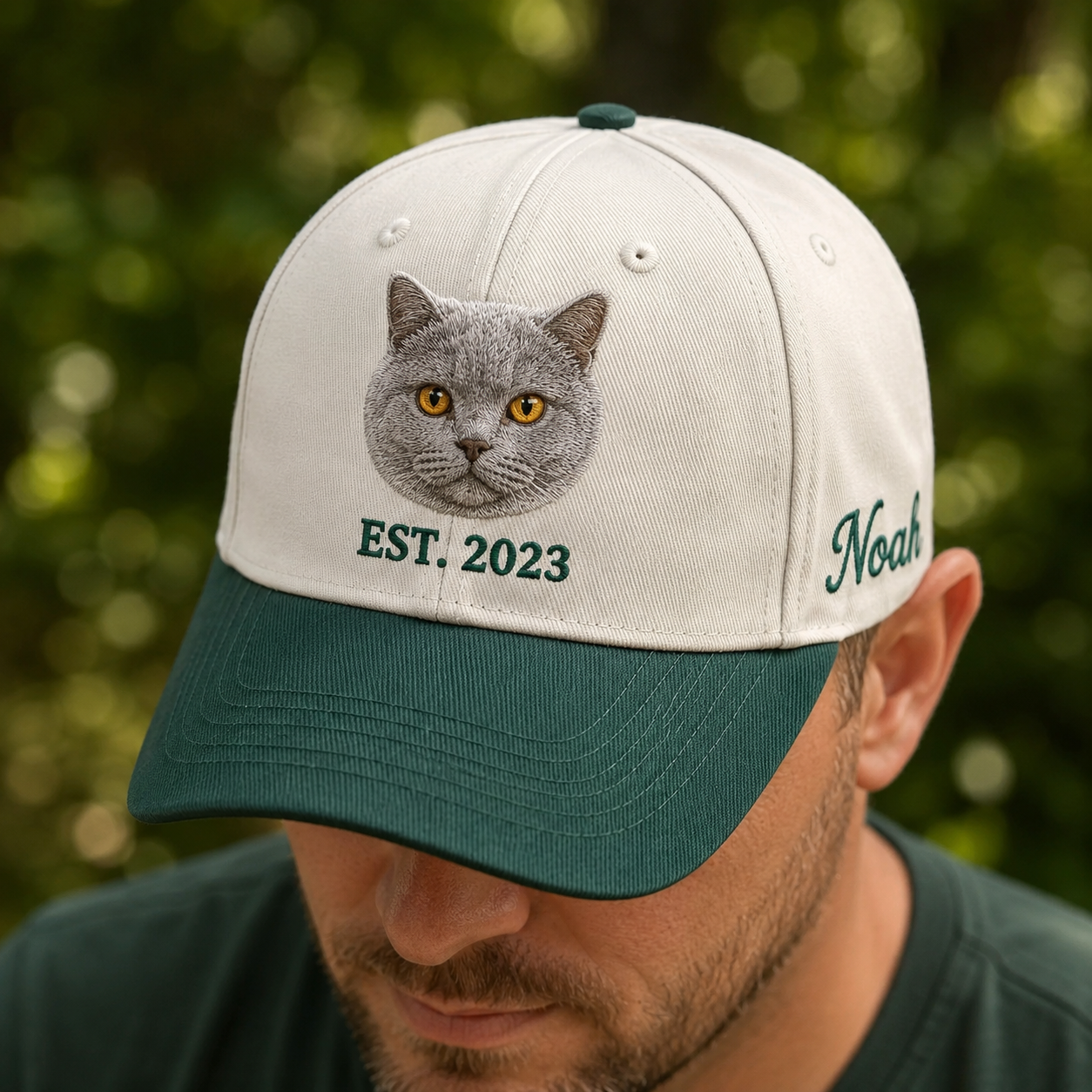 Custom Photo Cat Embroidered Hat | Gift For Cat Lovers Pa99