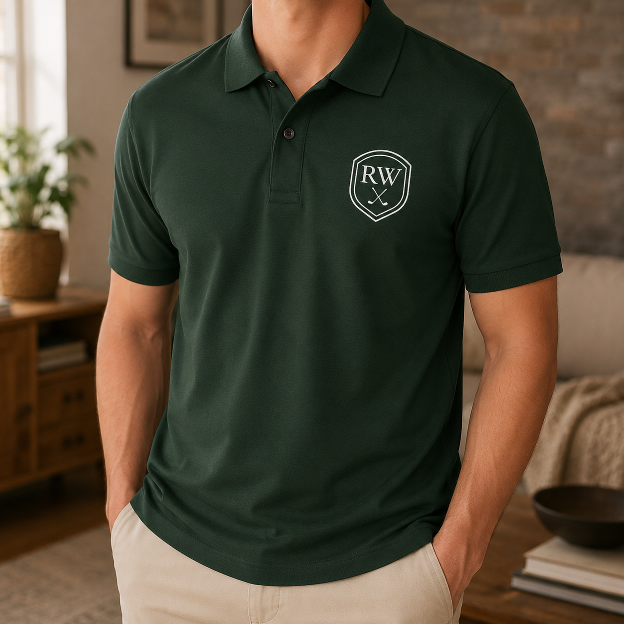 Custom Photo Dad Golf Lover Polo Shirt, Personalized Polo Shirt For Husband Dad Grandfather TOM99