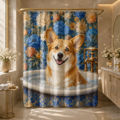 Custom Photo Dog Shower Curtain | Gift For Dog Lovers