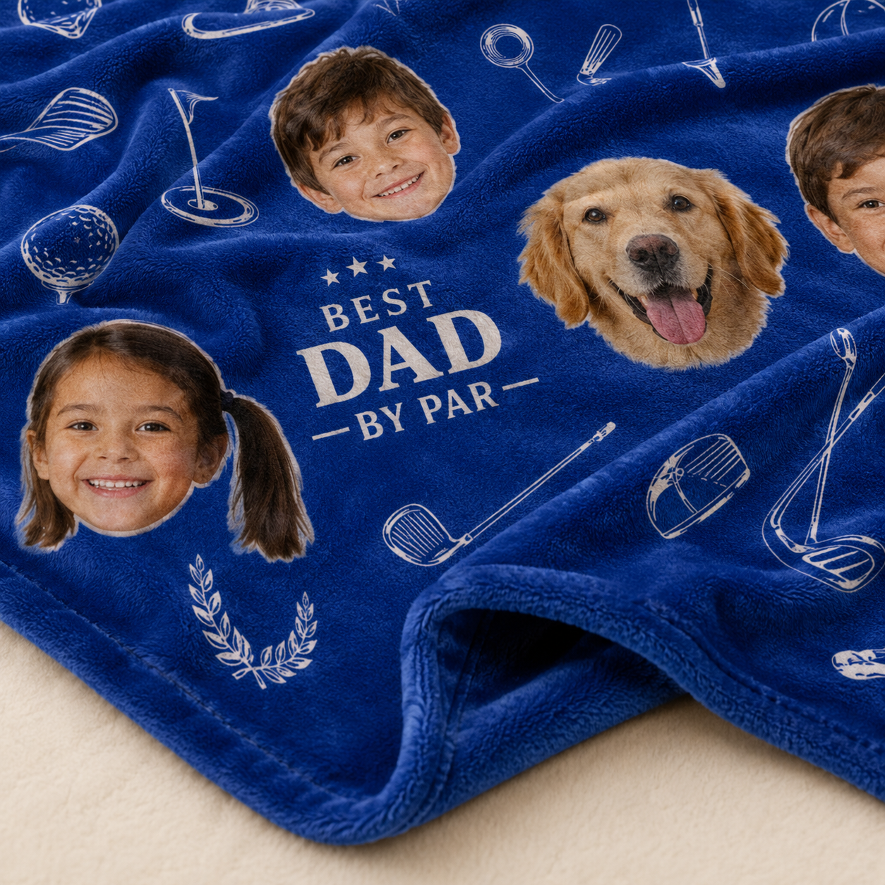 Custom Photo Dog Dad Blanket, Personalized Dad Gifts | Gift For Dad TOM99