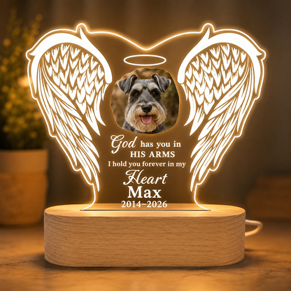 Custom Photo Dog In My Heart Wooden LED Light | Personalized Dog Photo LED Night Light | Pet Loss Sympathy Gift TOM99