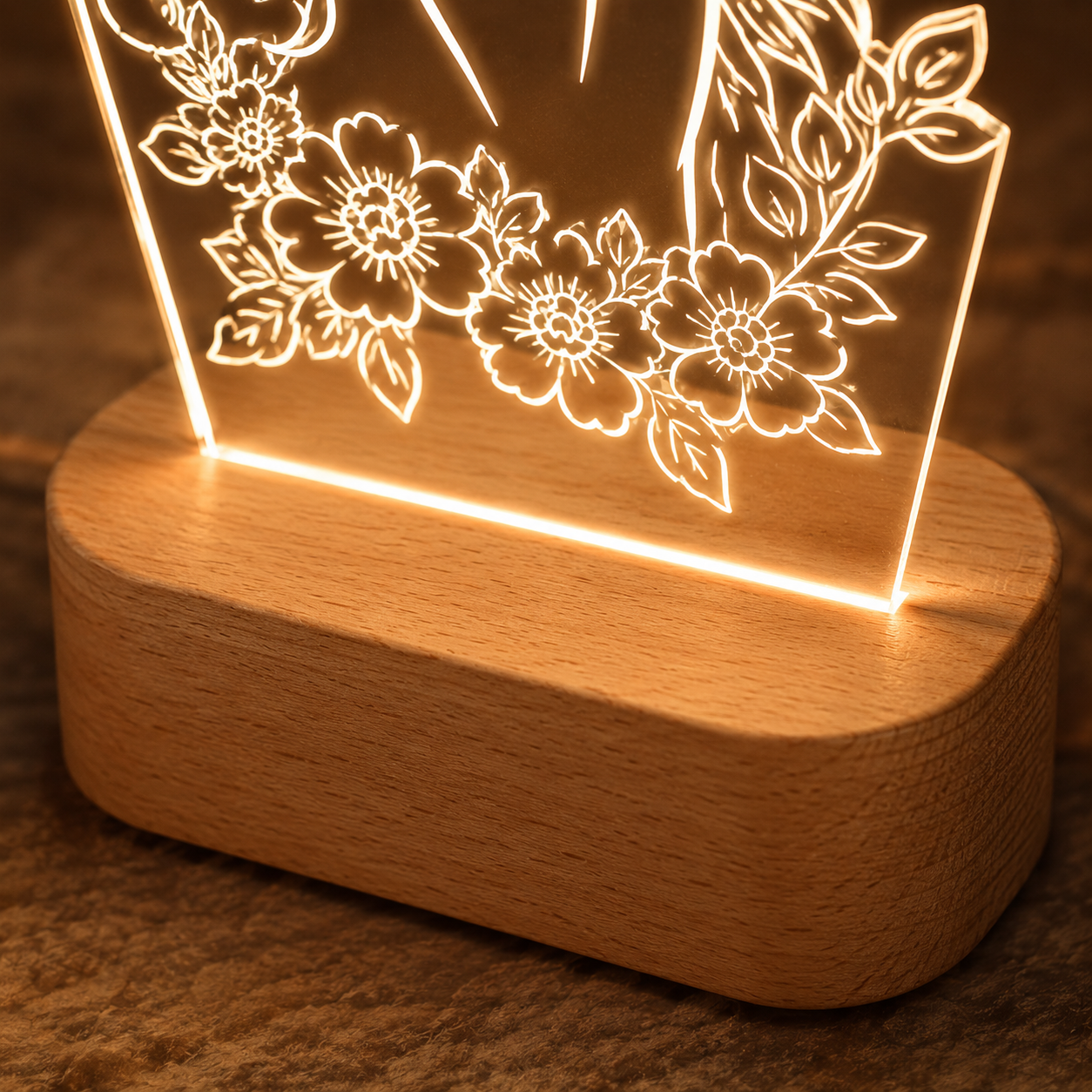 Custom Photo Horse Wooden Led Light | Personalized Horse Photo Wooden Led Light | Gift For Horse Lovers TOM99
