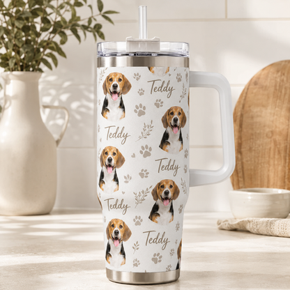 Custom Photo Dog 40oz Tumbler