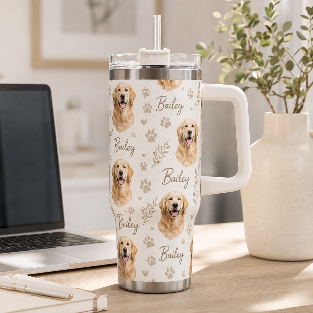 Custom Photo Dog 40oz Tumbler