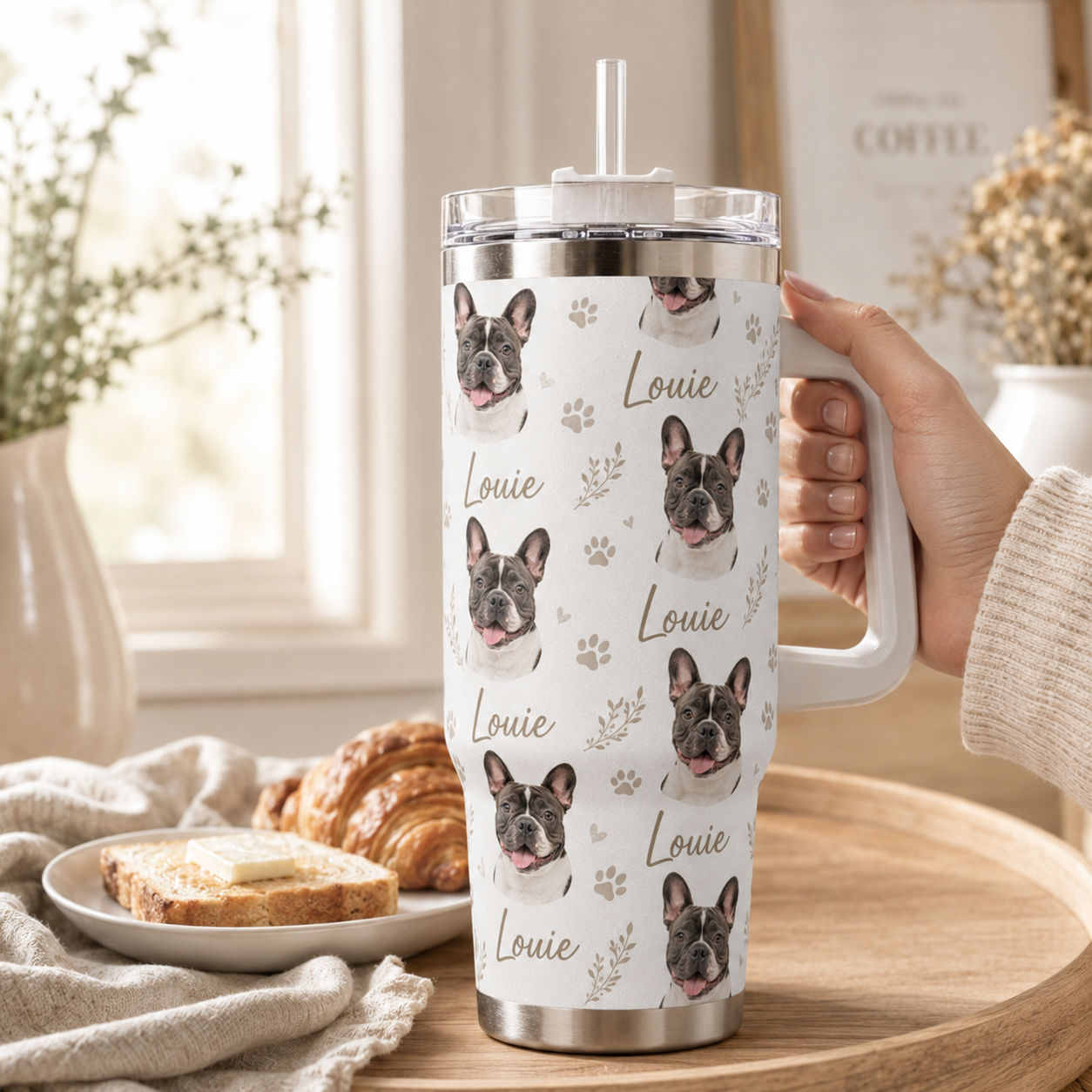 Custom Photo Dog 40oz Tumbler
