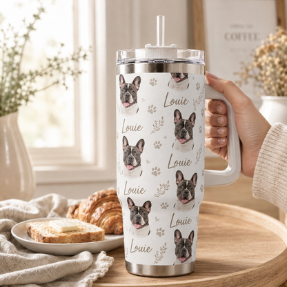 Custom Photo Dog 40oz Tumbler