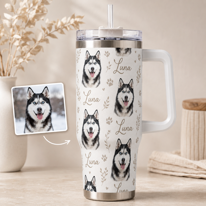 Custom Photo Dog 40oz Tumbler