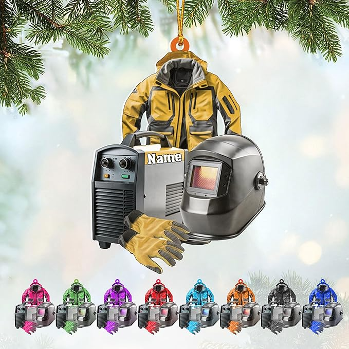 Custom Welder Christmas Ornament