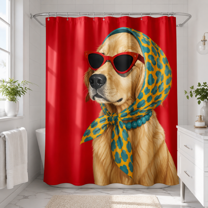 Custom Photo Dog Shower Curtain | Gift For Dog Lovers
