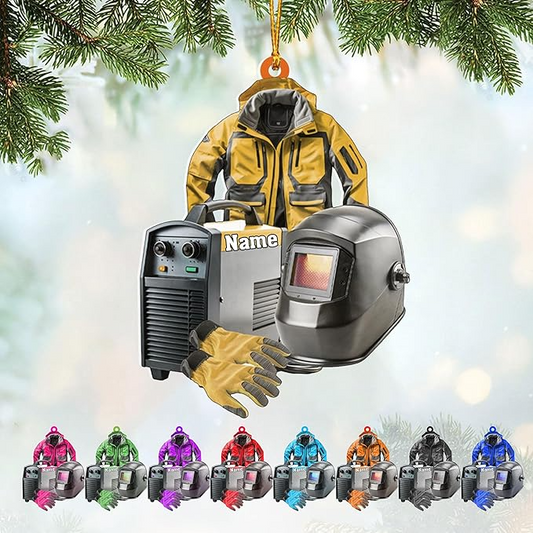 Custom Welder Christmas Ornament