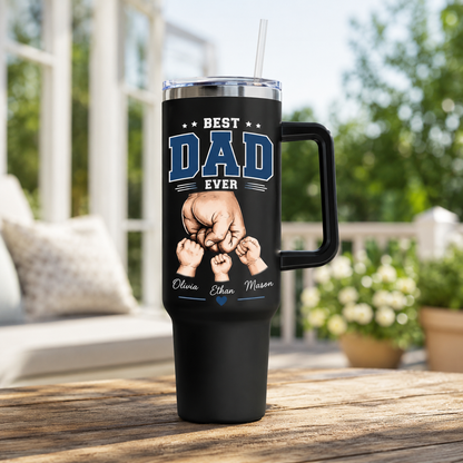 Custom Best Dad 40oz Tumbler, Personalized Dad Tumbler, Father’s Day Gift TOM99