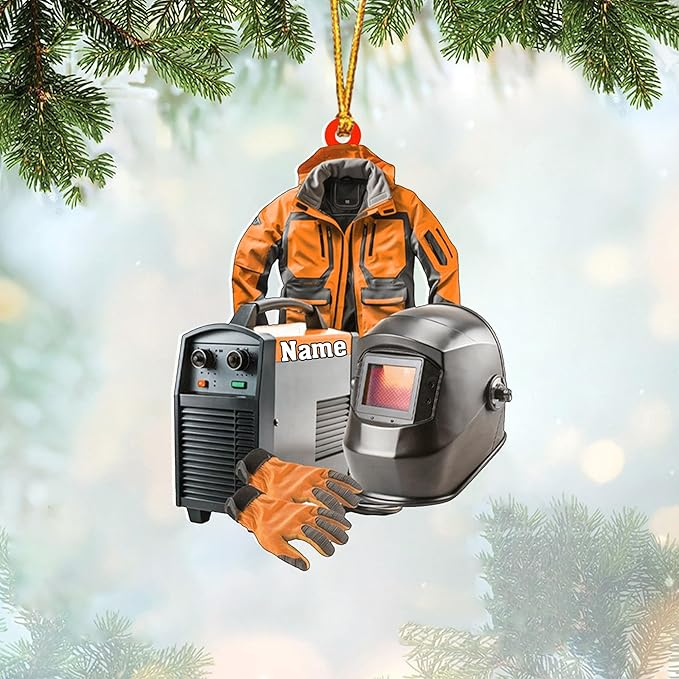 Custom Welder Christmas Ornament