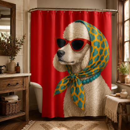Custom Photo Dog Shower Curtain | Gift For Dog Lovers