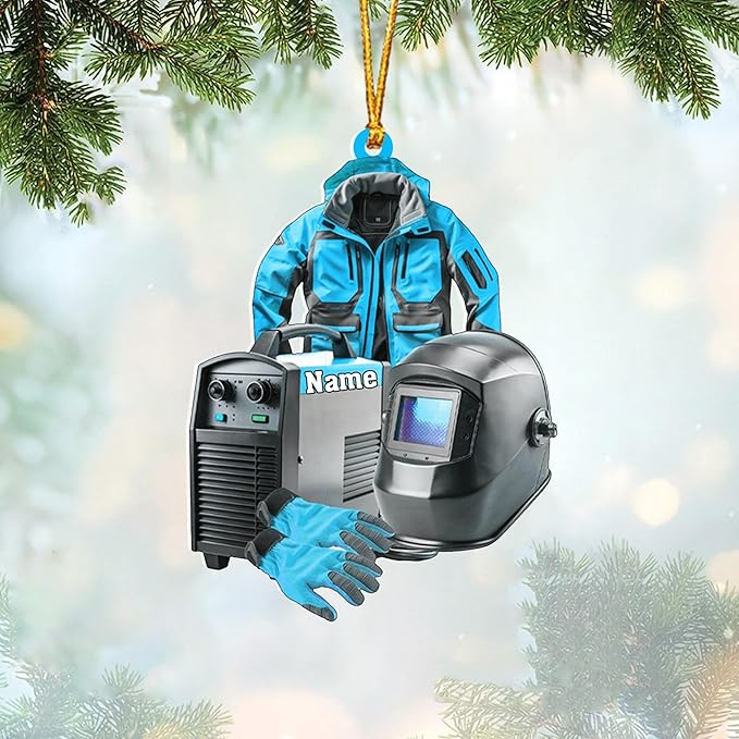 Custom Welder Christmas Ornament