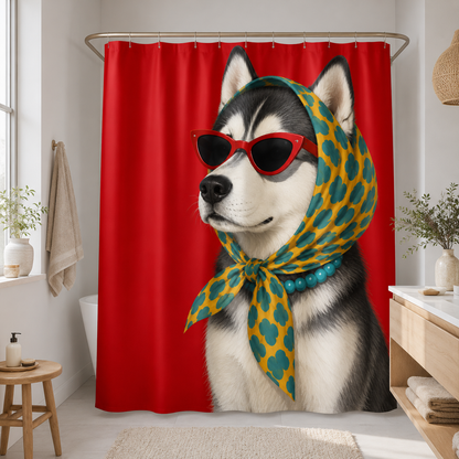 Custom Photo Dog Shower Curtain | Gift For Dog Lovers