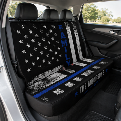 Personalized Dad Family Car Rear Seat Cover, Custom Back Seat Protector For Dad, Gift For Dad TOM99