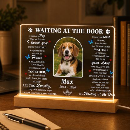 Custom Photo Dog Memory Wooden LED Light | Personalized Dog Photo LED Night Light | Pet Loss Sympathy Gift TOM99 (Copy)