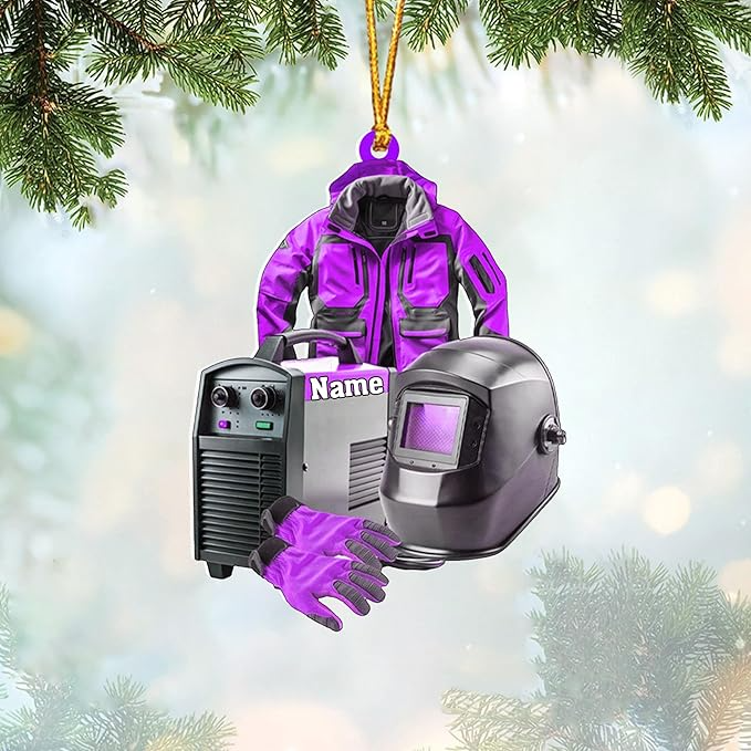Custom Welder Christmas Ornament