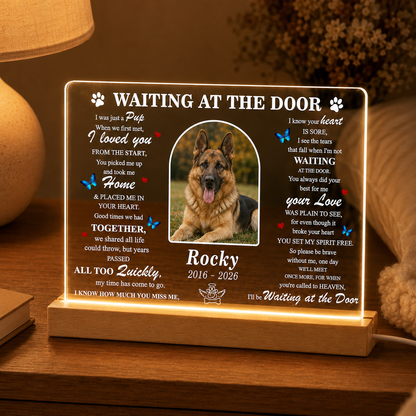 Custom Photo Dog Memory Wooden LED Light | Personalized Dog Photo LED Night Light | Pet Loss Sympathy Gift TOM99 (Copy)