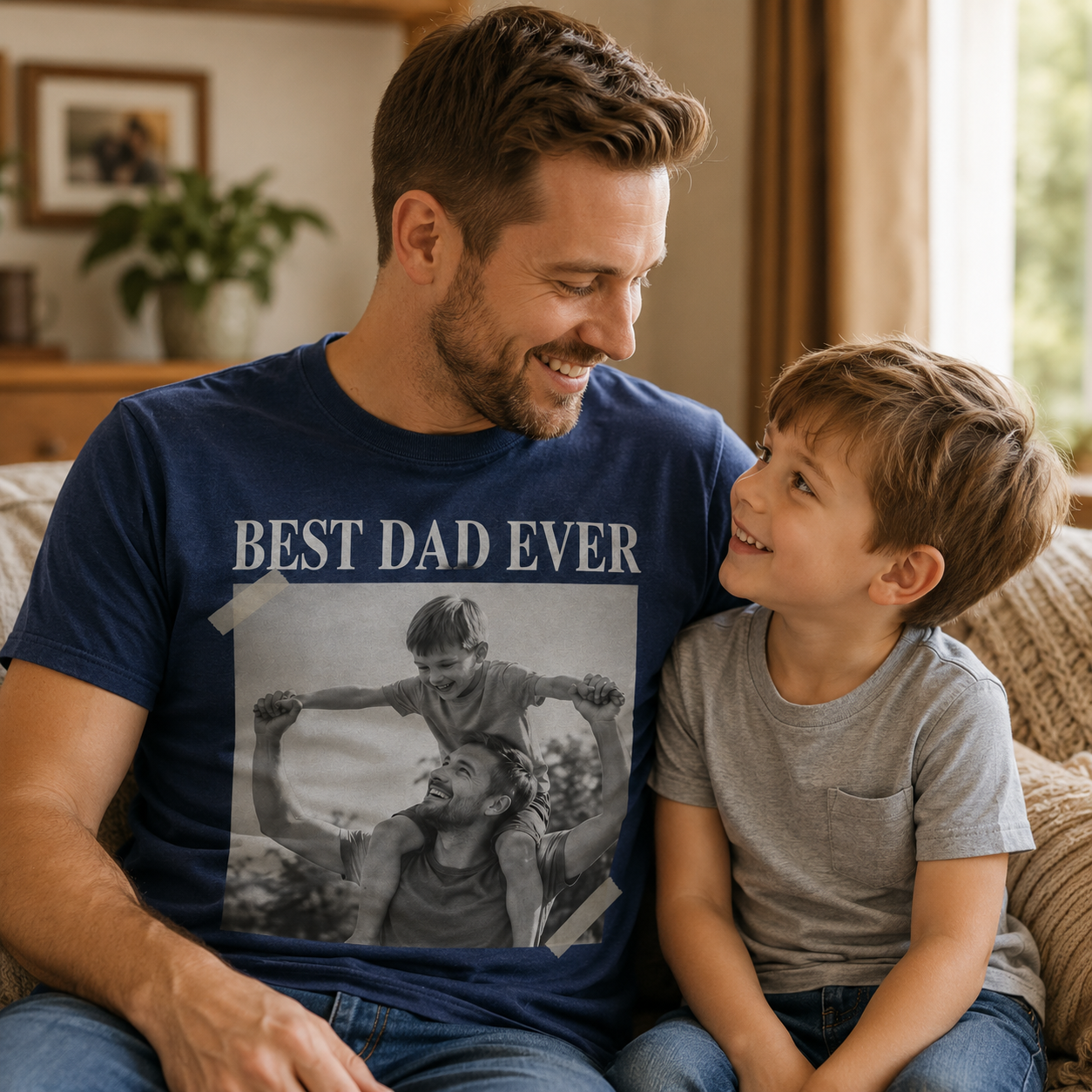 Custom Photo Best Dad Wash T-Shirt, Personalized Dad Gifts | Gift For Dad TOM99