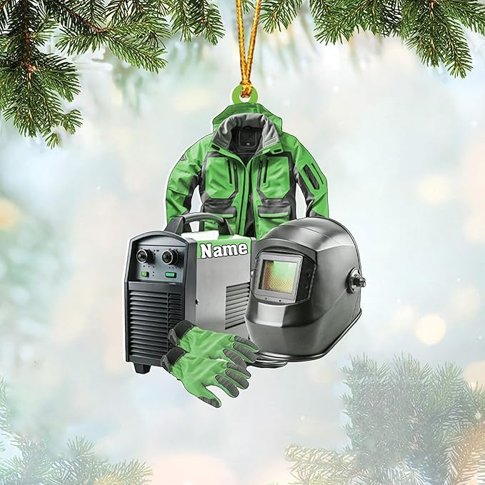 Custom Welder Christmas Ornament