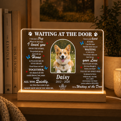 Custom Photo Dog Memory Wooden LED Light | Personalized Dog Photo LED Night Light | Pet Loss Sympathy Gift TOM99 (Copy)