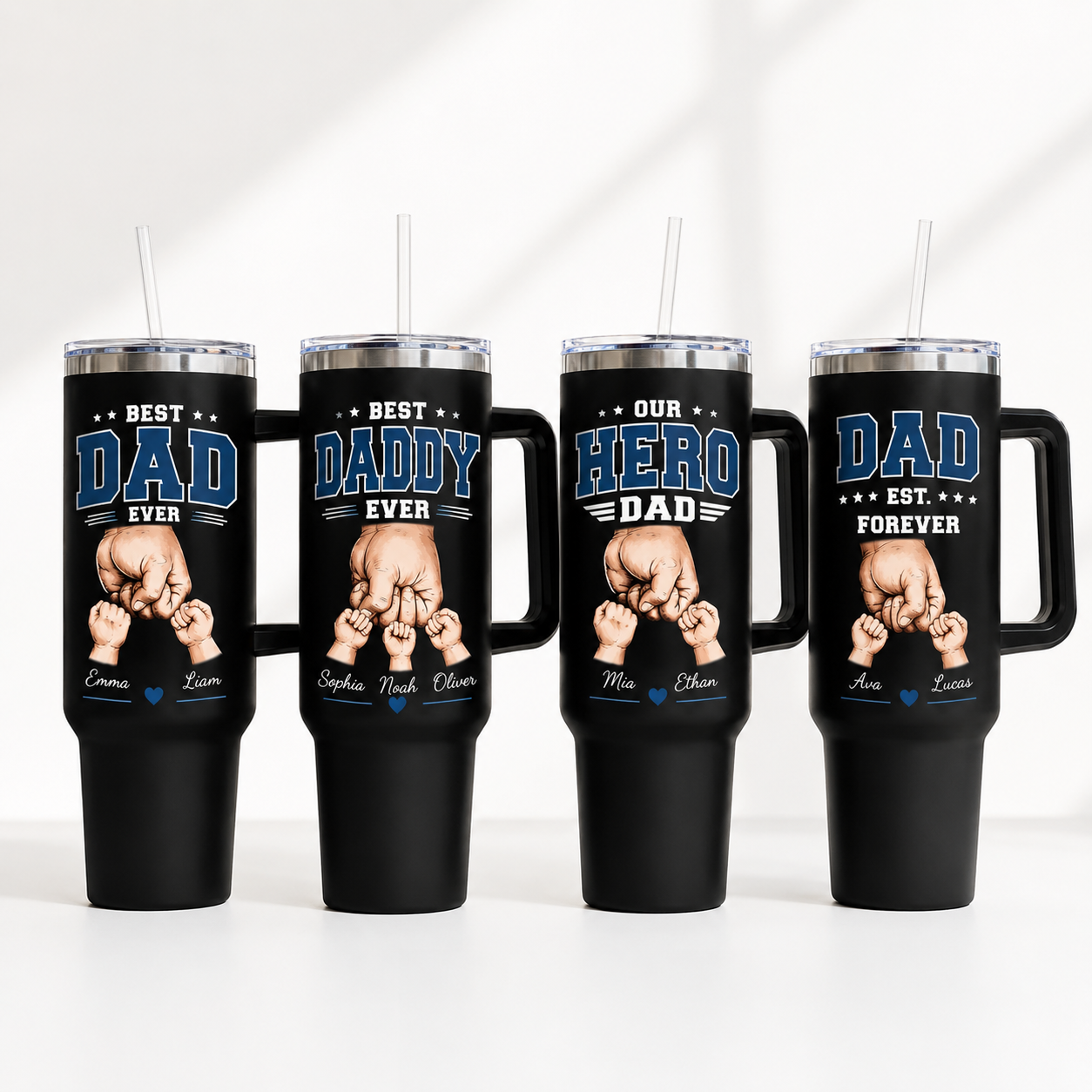 Custom Best Dad 40oz Tumbler, Personalized Dad Tumbler, Father’s Day Gift TOM99