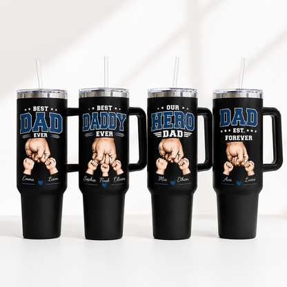 Custom Best Dad 40oz Tumbler, Personalized Dad Tumbler, Father’s Day Gift TOM99
