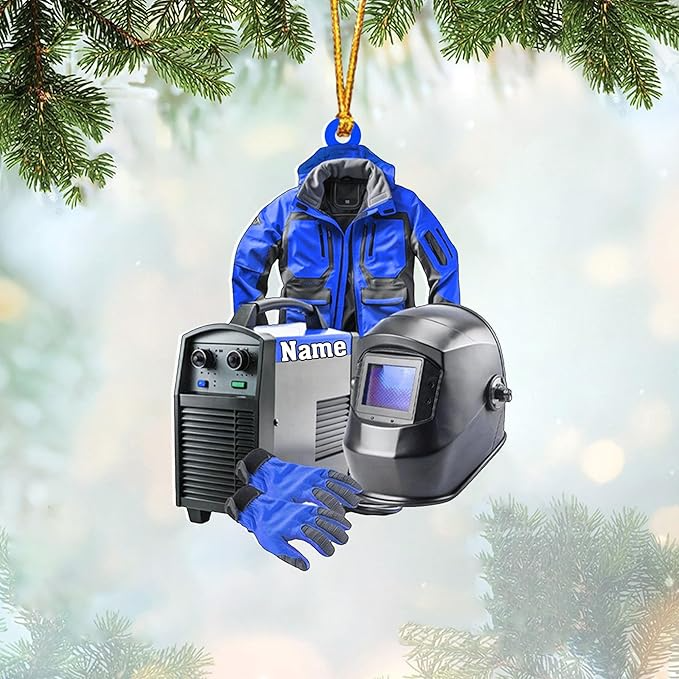 Custom Welder Christmas Ornament