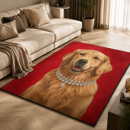 Custom Photo Dog Area Rug | Gift For Dog Lovers