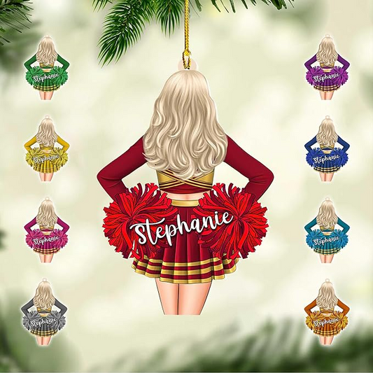 Custom Cheerleaders Cheerleading Style 01 Christmas Ornament