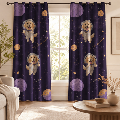 Custom Photo Dog Window Curtain | Gift For Dog Lover