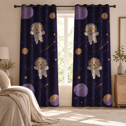 Custom Photo Dog Window Curtain | Gift For Dog Lover